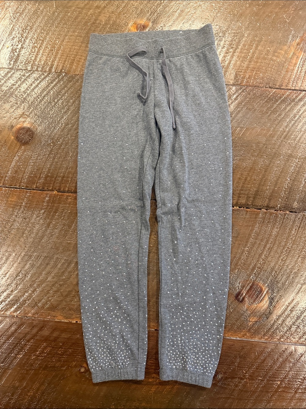 Justice Kids Gray Sweatpants with Rhinestone Detail- new without tags